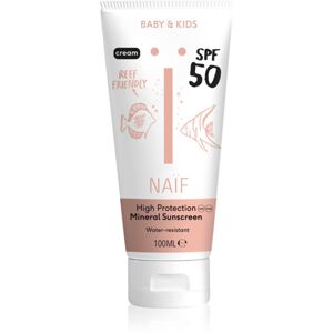 Naif Baby & Kids Sun Cream SPF 50 ochranný krém na opalování pro miminka a děti SPF 50 100 ml