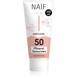 Naif Baby & Kids Mineral Sunscreen SPF 50 ochranný krém na opalování pro miminka a děti SPF 50 100 ml