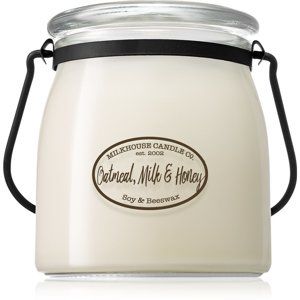 Milkhouse Candle Co. Creamery Oatmeal, Milk & Honey vonná svíčka 454 g Butter Jar