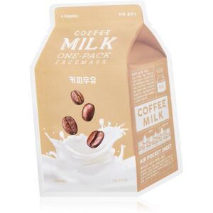 A´pieu One-Pack Milk Mask Coffee plátýnková maska s hydratačním a revitalizačním účinkem 21 g