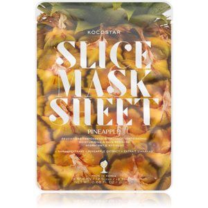 KOCOSTAR Slice Mask Sheet Pineapple plátýnková maska se zpevňujícím účinkem