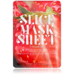 KOCOSTAR Slice Mask Sheet Strawberry hydratační plátýnková maska pro zářivý vzhled pleti