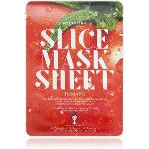 KOCOSTAR Slice Mask Sheet Tomato plátýnková maska s rozjasňujícím a hydratačním účinkem