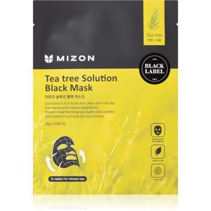 Mizon Black Solution Tea Tree zklidňující plátýnková maska 25 g