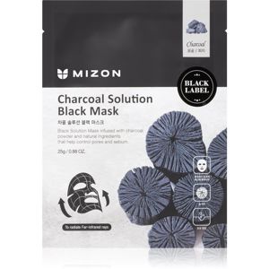 Mizon Black Solution Charcoal čisticí plátýnková maska s aktivním uhlím 25 g