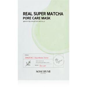 Some By Mi Daily Solution Super Matcha Pore Care pečující plátýnková maska pro stažení pórů a matný vzhled pleti 20 g