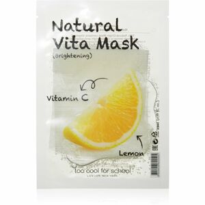Too Cool For School Natural Vita Mask Brightening Lemon rozjasňující plátýnková maska 23 g