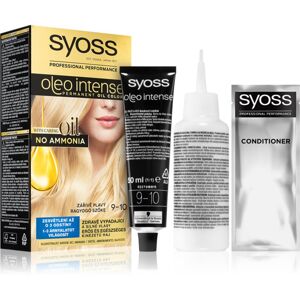 Syoss Oleo Intense permanentní barva na vlasy s olejem odstín 9-10 Bright Blond 1 ks