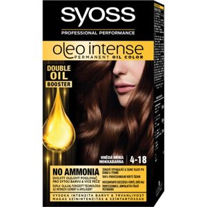 Syoss Oleo Intense permanentní barva na vlasy s olejem odstín 4-18 Mokka Brown 1 ks