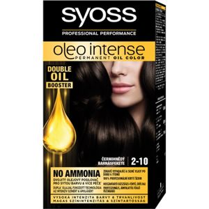 Syoss Oleo Intense permanentní barva na vlasy s olejem odstín 2-10 Black brown 1 ks