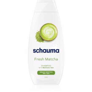Schwarzkopf Schauma Fresh Matcha čisticí detoxikační šampon pro mastnou vlasovou pokožku a suché konečky 400 ml