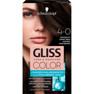 Schwarzkopf Gliss Color permanentní barva na vlasy odstín 4-0 Natural Dark Brown