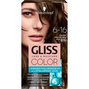 Schwarzkopf Gliss Color permanentní barva na vlasy odstín 6-16 Cool Pearly Brown