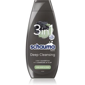Schwarzkopf Schauma MEN šampon s aktivními složkami uhlí na tvář, tělo a vlasy 400 ml