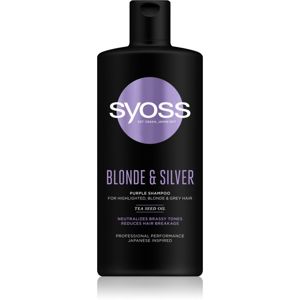 Syoss Blonde & Silver fialový šampon pro blond a šedivé vlasy 440 ml