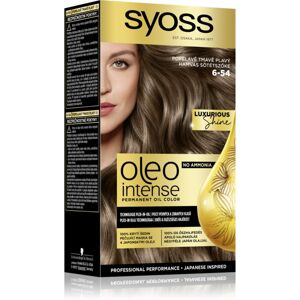 Syoss Oleo Intense permanentní barva na vlasy s olejem odstín 6-54 Ashy Dark Blond 1 ks
