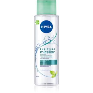 Nivea Micellar Shampoo osvěžujicí micelární šampon pro normální až mastné vlasy bez silikonů 400 ml