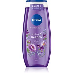Nivea Miracle Garden Violet & Peonies osvěžující sprchový gel 250 ml