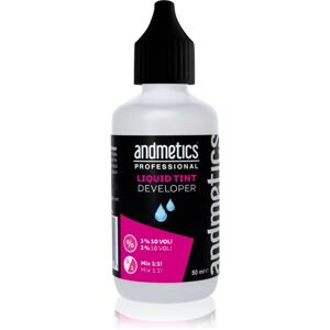 andmetics Professional Liquid Tint Developer aktivační emulze pro barvu na obočí a řasy 50 ml
