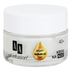 AA Cosmetics Oil Infusion2 Argan Tsubaki 40+ regenerační noční krém s