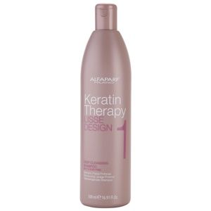 Alfaparf Milano Keratin Therapy Lisse Design hloubkově čisticí šampon pro všechny typy vlasů 500 ml
