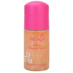 Aquolina Pink Sugar deodorant roll-on pro ženy 50 ml se třpytkami