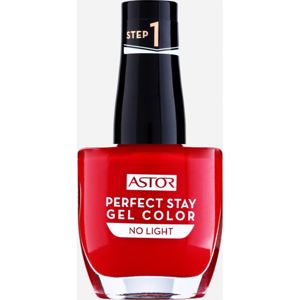 Astor Perfect Stay Gel Color gelový lak na nehty bez užití UV/LED lampy odstín 019 Fashionably Red 12 ml
