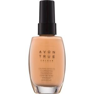 Avon True Colour zklidňující make-up pro rozjasnění pleti odstín Almond 30 ml