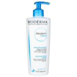 Bioderma Atoderm Cream vyživující tělový krém pro normální až suchou citlivou pokožku bez parfemace Bottle with Pump 500 ml