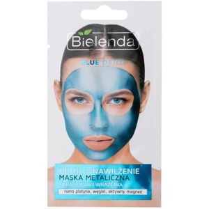 Bielenda Metallic Masks Blue Detox detoxikační a hydratační maska pro suchou až citlivou pleť 8 g