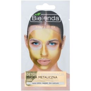 Bielenda Metallic Masks Gold Detox regenerační a detoxikační maska pro zralou pleť 8 g