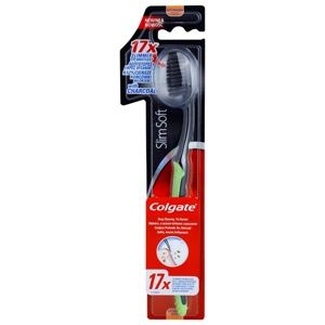 Colgate Slim Soft Charcoal zubní kartáček s aktivním uhlím soft 1 ks