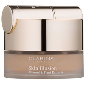 Clarins Face Make-Up Skin Illusion pudrový make-up se štětečkem odstín 114 Cappucino 13 g