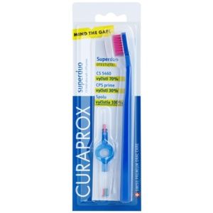 Curaprox 5460 Ultra Soft Superduo zubní kartáček + náhradní mezizubní kartáčky s držákem