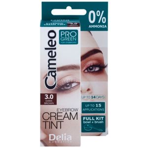 Delia Cosmetics Cameleo Pro Green barva na obočí bez amoniaku odstín 3.0 Dark Brown 15 ml