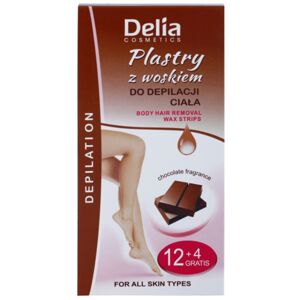 Delia Cosmetics Depilation Chocolate Fragrance voskové depilační pásky na tělo 16 ks