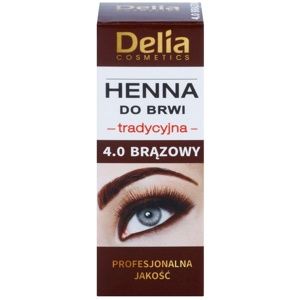 Delia Cosmetics Henna barva na obočí odstín 4.0 Brown 2 g + 2 ml