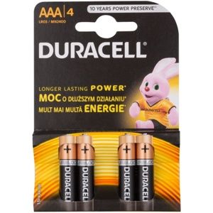 Duracell 1,5 V Alkaline AAA mikrotužková baterie 4 ks