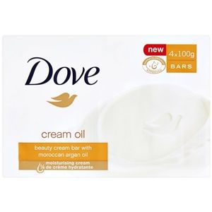 Dove Cream Oil tuhé mýdlo s arganovým olejem 4x90 g