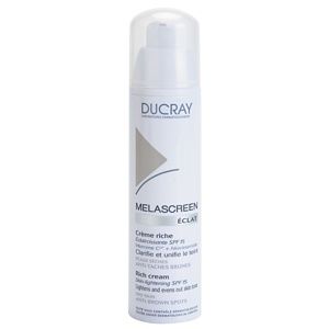 Ducray Melascreen výživný denní krém proti pigmentovým skvrnám SPF 15
