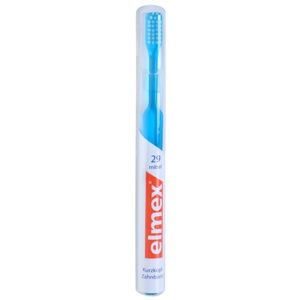 Elmex Caries Protection 29 zubní kartáček s rovnými vlákny a krátkou hlavou medium barevné varianty blue