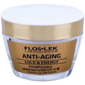 FlosLek Laboratorium Anti-Aging Gold & Energy energizující denní krém SPF 15 50 ml