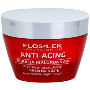 FlosLek Laboratorium Anti-Aging Hyaluronic Therapy noční hydratační krém s protivráskovým účinkem 50 ml