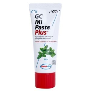GC MI Paste Plus remineralizační ochranný krém pro citlivé zuby s fluoridem příchuť Mint 35 ml