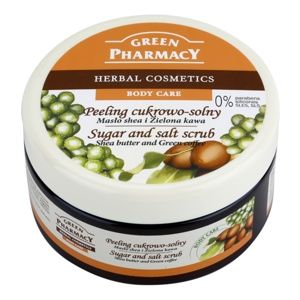 Green Pharmacy Body Care Shea Butter & Green Coffee cukrovo-solný peeling 300 ml