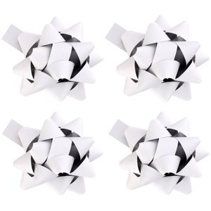 Giftino Wrapping dárková dekorace hvězda matná bílá 4 ks