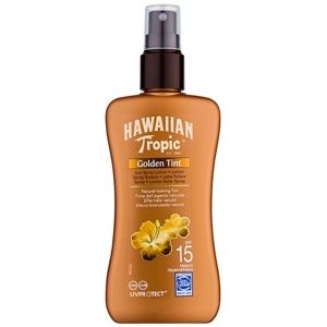 Hawaiian Tropic Golden Tint ochranné tělové mléko ve spreji SPF 15