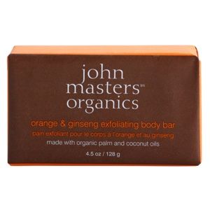 John Masters Organics Orange & Ginseng jemné tělové peelingové mýdlo