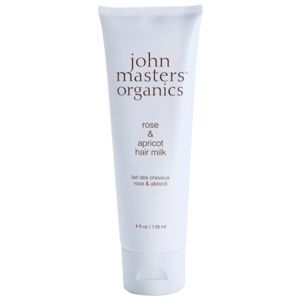 John Masters Organics Rose & Apricot bezoplachové mléko na suché konečky vlasů