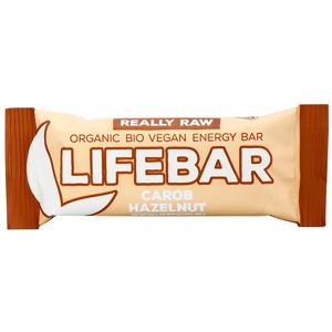 LifeFood Lifebar tyčinka karobová s lískovými oříšky BIO RAW 47 g